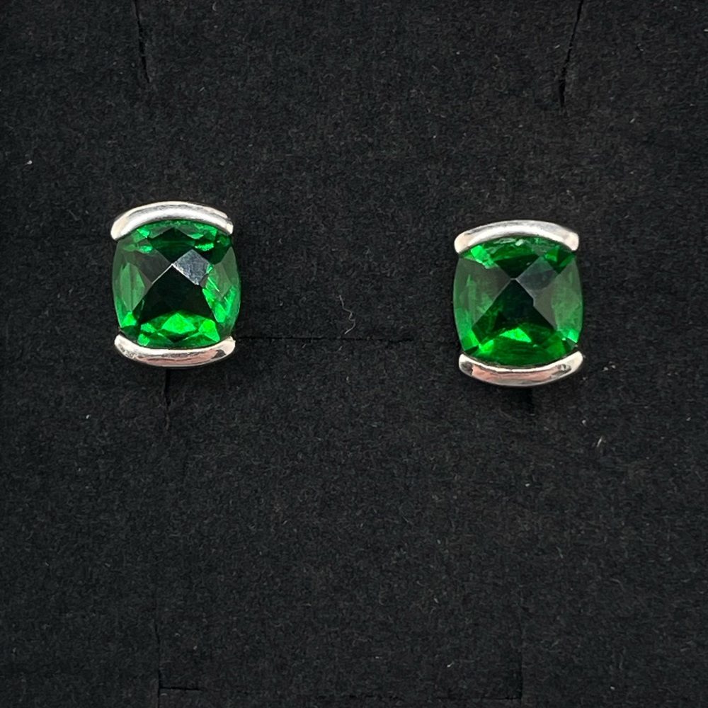 Sterling & Emerald earrings!